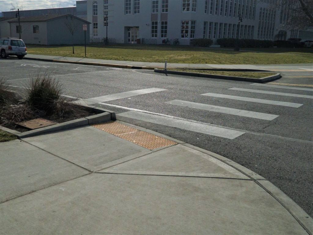 The bumpouts associated with these rain gardens makes the crosswalk shorter, safer, and improved access for people with strollers, walkers, canes, or wheelchairs.